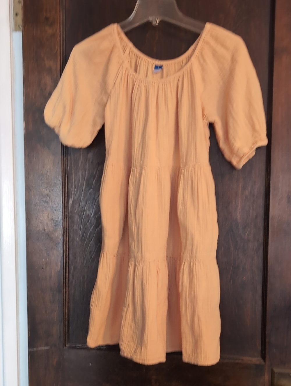 Old Navy Peach Tiered Cotton Dress